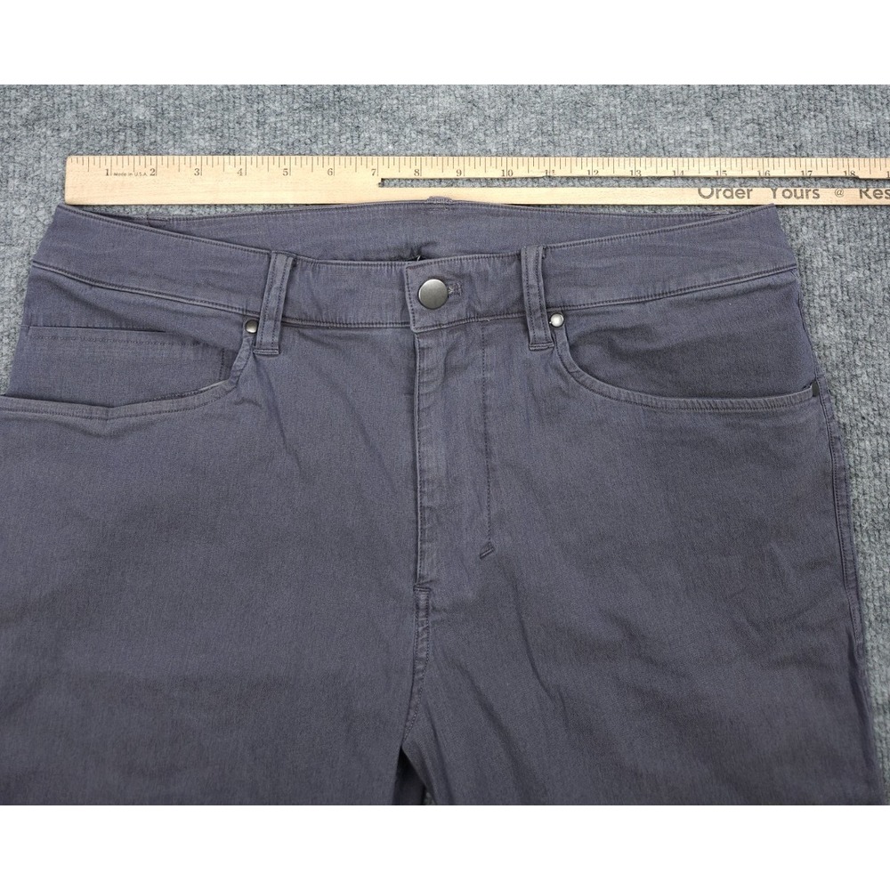 Lululemon ABC SLIM Fit 5 Pocket Warpstreme Pant Mens 31 x 32 Gray - Picture 8 of 13